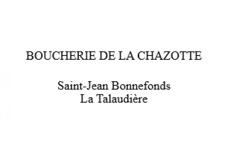 Boucherie de la Chazotte 